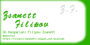 zsanett filipov business card